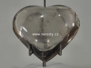 smoky quartz, heart