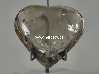 smoky quartz, heart